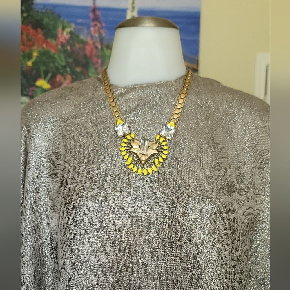 Gold and Yellow Statement Necklace